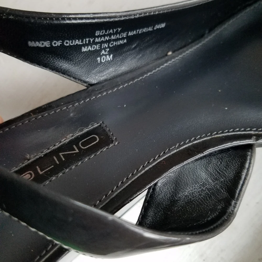 Bandolino Gray ombre Wedge Open Toe sling back BDJAYY Size 10M